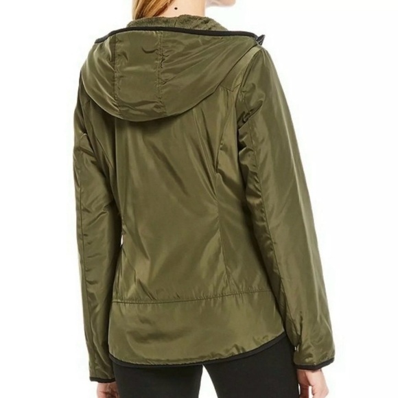 Michael Kors Women’s Hooded Athletic Logo Tape Coat, Size XL - Picture 2 of 7